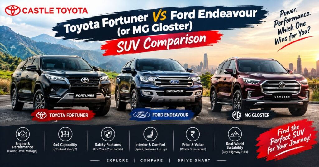 Toyota Fortuner vs Ford Endeavour (or MG Gloster): SUV Comparison 2026
